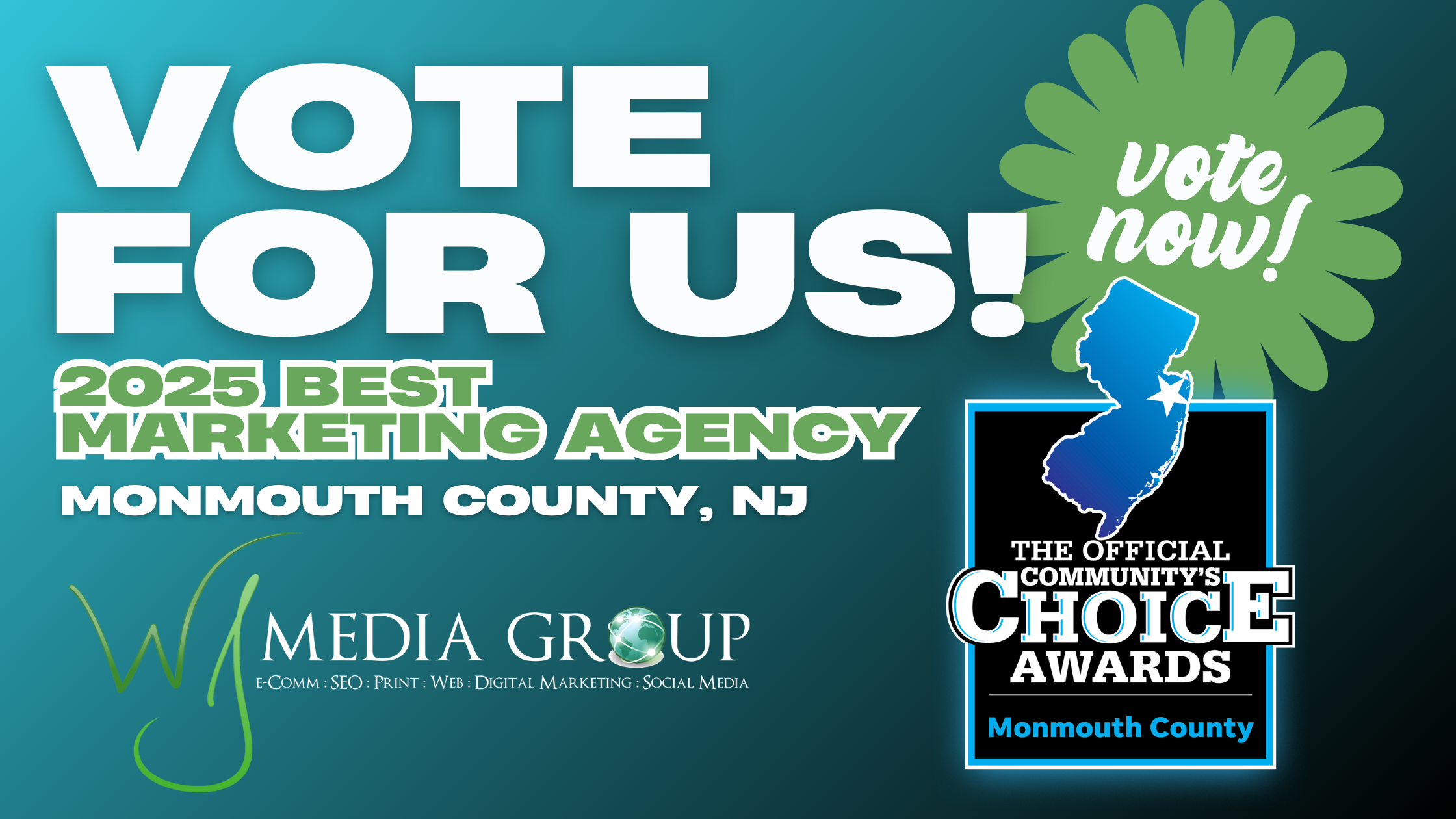 WJ Media Group Nominated for Best Marketing Agency in Monmouth County, NJ 2025